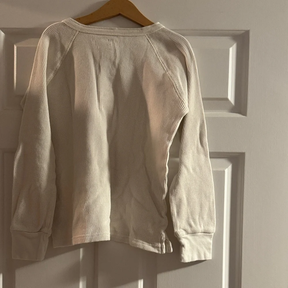GAP Kids Off-White Long Sleeve Henley